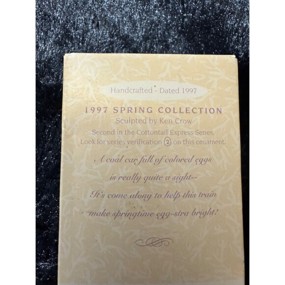 Hallmark Keepsake Ornament Cottontail Express 1997 Colorful Coal Car Collectible - Picture 7 of 8